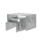 Risers Brushed Stainless Steel - First Level 4” L X 4” W X 3”H