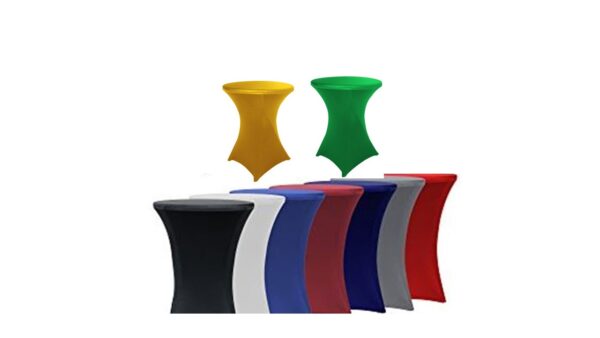 Spandex Tablecloth in all Color for Rent