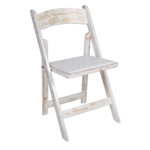 A Folding Chair Wood White Wash
