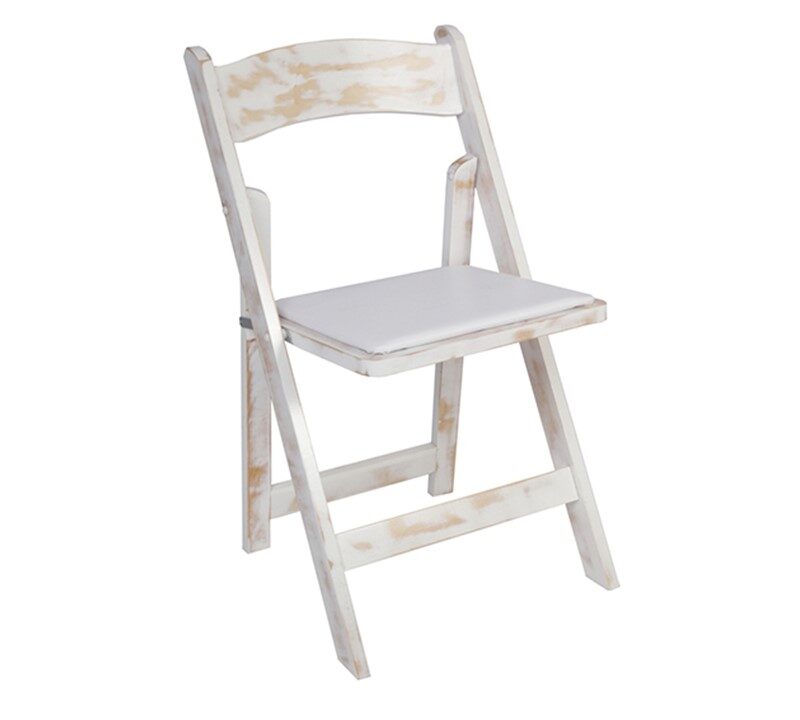 A Folding Chair Wood White Wash