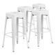 252 White Cocktail Tables Finish Top - white-metal-barstools - 30-height
