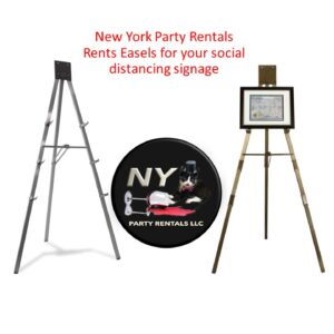Folding Flipchart Easel Finish Gold - Party Rentals NYC