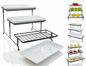 3 Tier Mesh Serving Stand with Server Platters