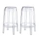 708 Clear Backless Bar Stools