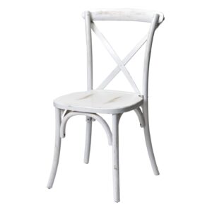 cross back chairs white wash