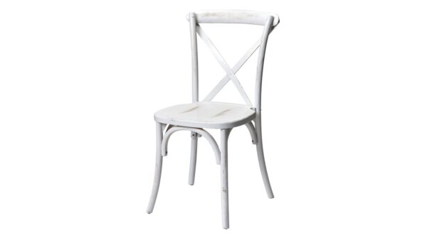 cross back chairs white wash
