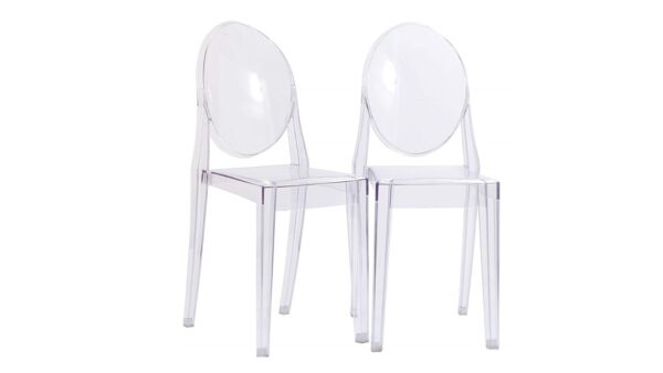 507 Clear Round Back Ghost Chair