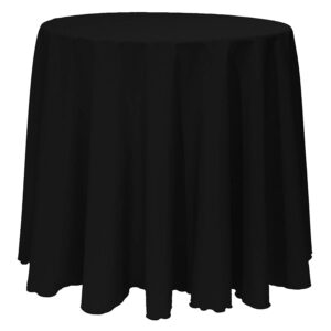 A Brilliant Black Spun Polyester Tablecloth