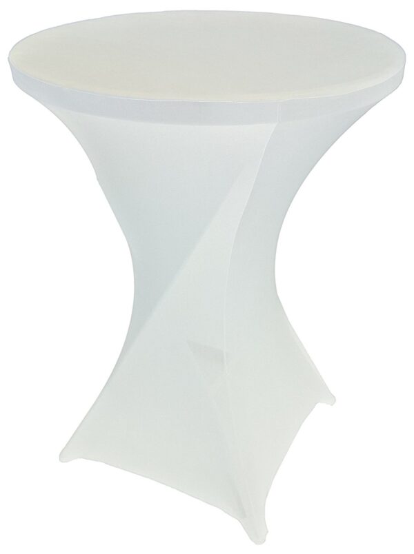 B Spandex Tablecloth White For Cocktail Tables