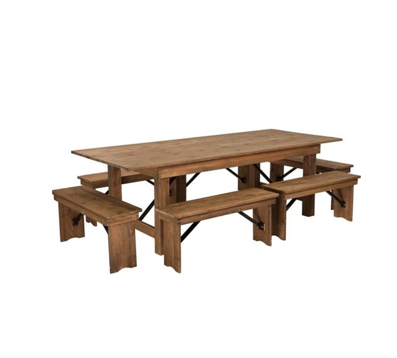 212 Farm Table With Benches