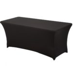 Spandex Black For 6 FT & 8 FT Table - Spandex Table Cloth 4 ft