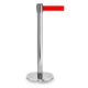 Custom Color Belt Options - Retractable Stanchions Chrome with Red Belt