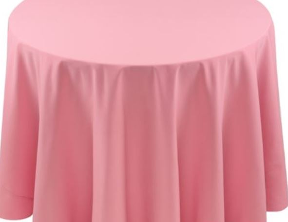 Spun Polyester Bubble Gum Tablecloth