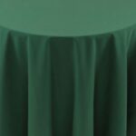 Spun Polyester Hunter Green Tablecloth - 84 - Round