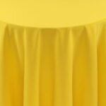 Spun Polyester Lemon Tablecloth - 84 - Round