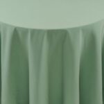 Spun Polyester Seafoam Tablecloth - 84 - Round
