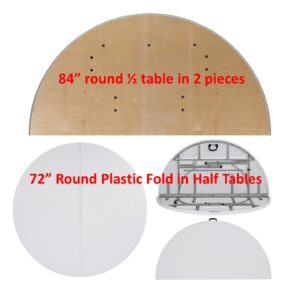 208 Round Large Fold In Half Tables