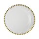 Charger Plates Glass Gold Beaded - BELMONT GOLD