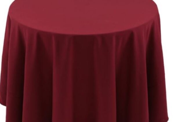 spun Polyester burgundy tablecloth