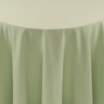 Spun Polyester Mint Green Tablecloth - 84 - Round