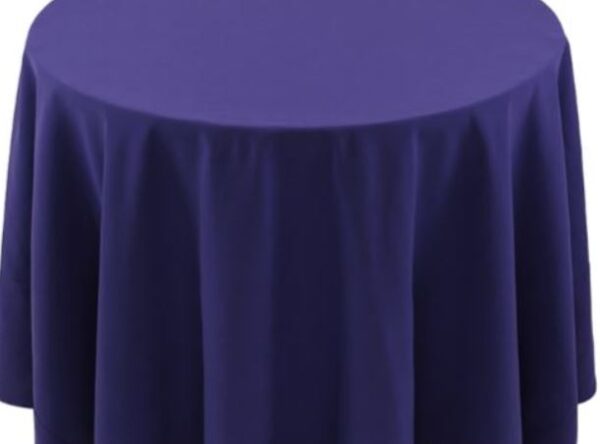 spun Polyester purple tablecloth