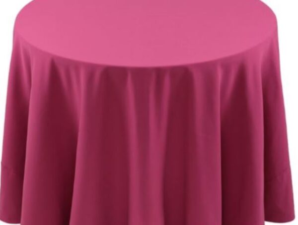 spun Polyester Raspberry tablecloth