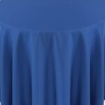 Spun Polyester Royal Blue Tablecloth - 84 - Round