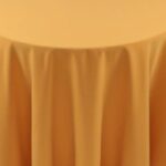 Spun Polyester Mustard Tablecloth - 84 - Round