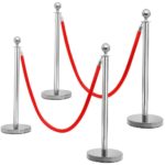 Chrome Stanchion And Ropes - Chrome Stanchion