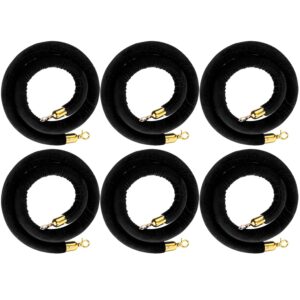 Stanchion Ropes Velvet Black With Gold Hooks