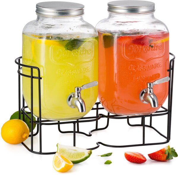 202Beverage Dispenser Twin 1 Gal With Stand