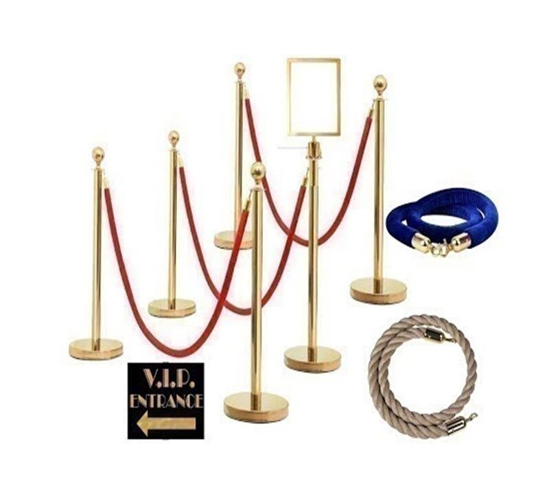 A1 Gold Stanchion And Ropes