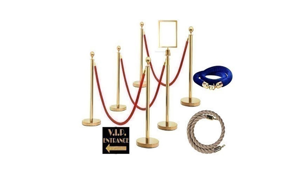 A1 Gold Stanchion And Ropes - Party Rentals NYC