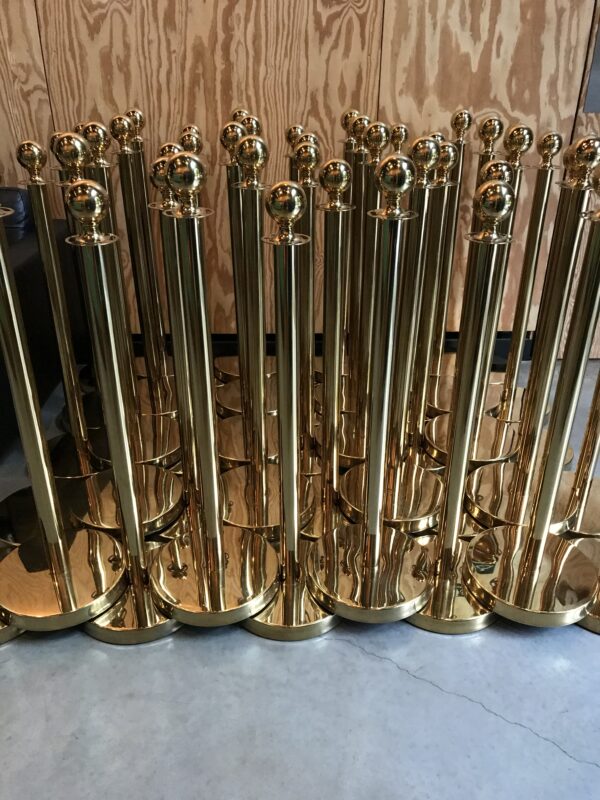 Gold Stanchion Posts