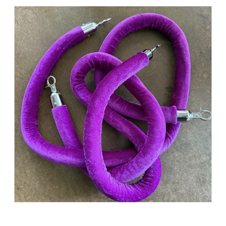 Velour Stanchion Ropes Purple