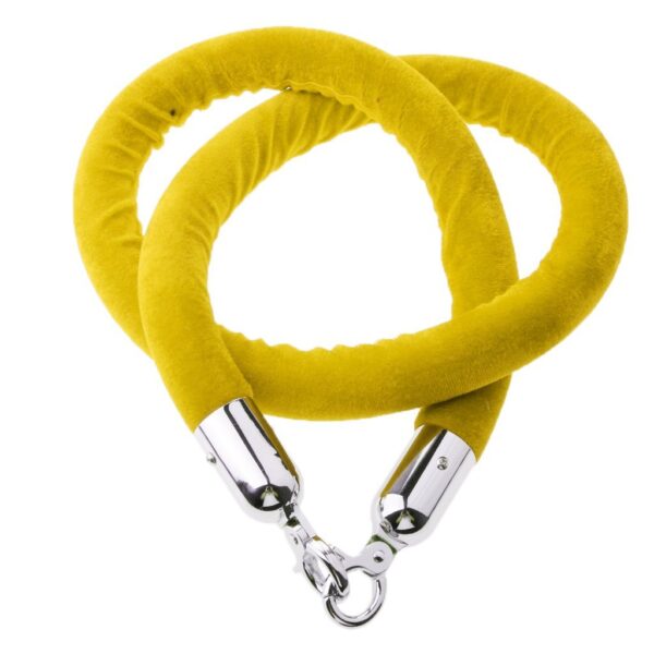 Stanchion Rope Yellow With Silver Tip