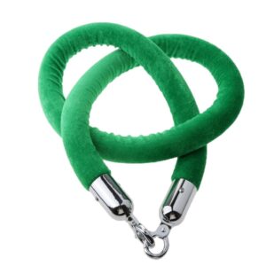Velour Stanchion Ropes Green