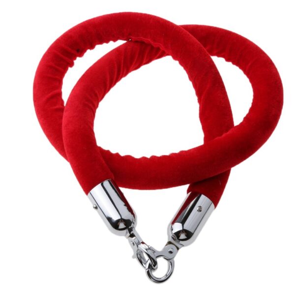 Velour Stanchion Ropes Red