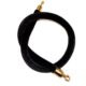 A1B Gold And Black Stanchions - stanchion-ropes - black-with-gold-tips