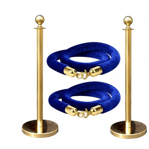 A2 Gold Stanchion & Blue Rope