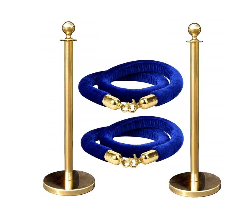 A2 Gold Stanchion & Blue Rope