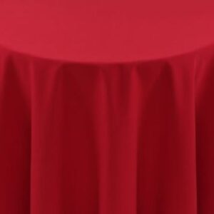 spun Polyester red tablecloth