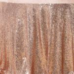 Sequin Tablecloth Rose Gold for Rent - rectangle - 60X120