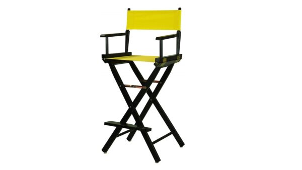 Bar Stools Directors Chair Black Frame-with Yellow Canvas, Bar Height