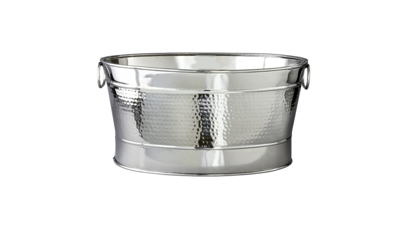 110 Ice Display Tubs Silver Hammered