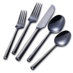 Black Flatware Mirror Plated Stainless - Dinner Fork