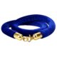 A2 Gold Stanchion & Blue Rope - Blue rope with Gold tips