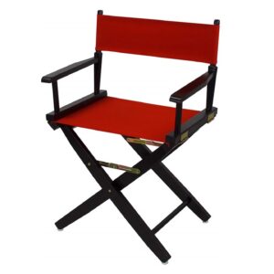 Directors Chairs 18 Inch Black Frame-with Red Canvas