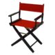 Directors Chairs 18 Inch Black Frame-with Red Canvas