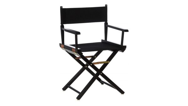 Directors Chairs 18 Inch Black Frame-with Black Canvas
